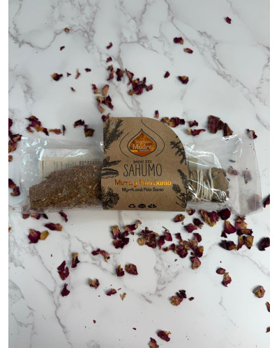 Sahumerio de Mirra y Palo Santo Sagrada Madre