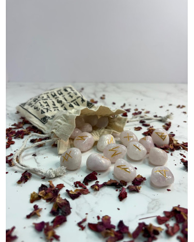 Runas Vikingas Cuarzo Rosa