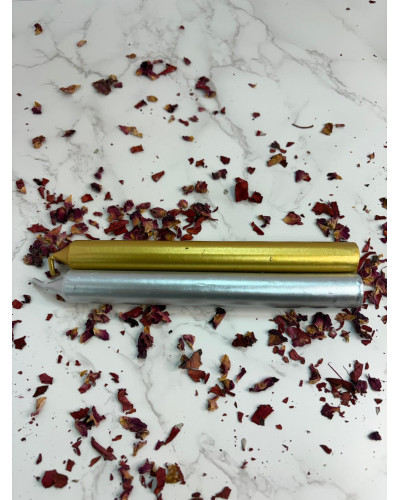 Cirios Plata y Dorado