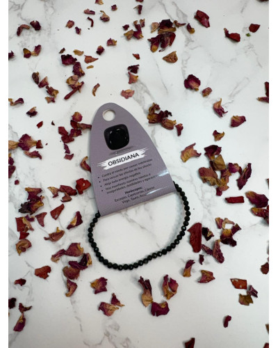 Pulsera de Obsidiana Facetada