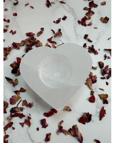 Portavela Corazón de Selenita