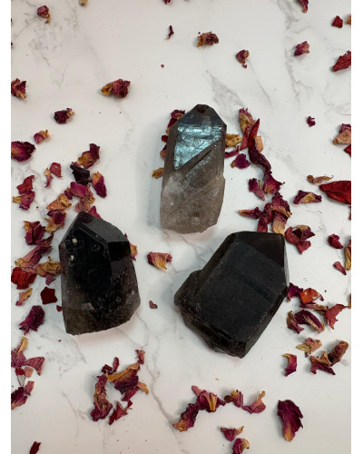 Puntas de Cuarzo Ahumado en Bruto