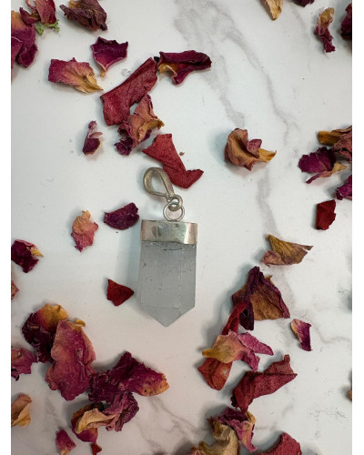 Colgante Punta Aguamarina Plata