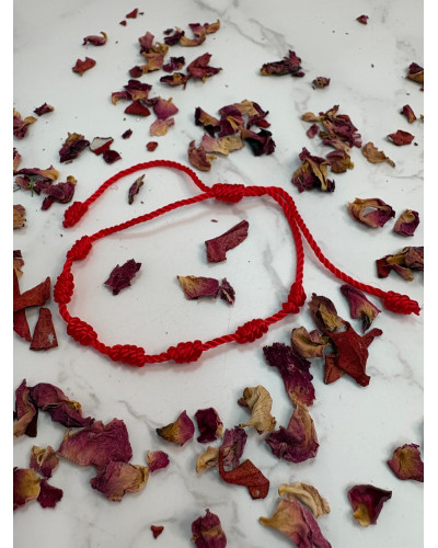 Pulsera 7 Nudos Roja